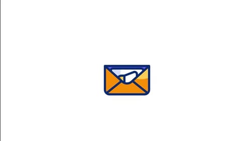 Animated Envelope to Megaphone Icon in Flat Design