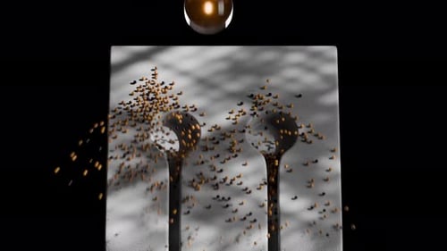 Minimalist 3D Loop of Exploding Spheres in Soft Light Environment