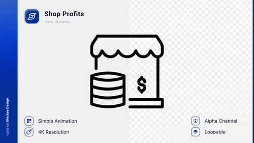 Animation Shop Profits Icon