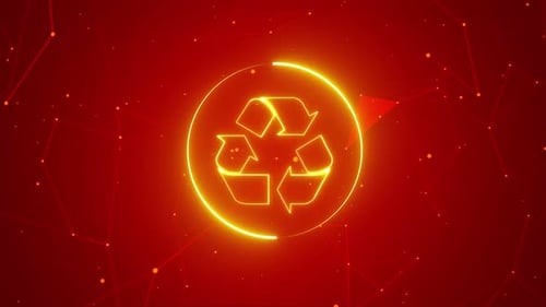 Hintergrundschleife für das Recycling-Symbol