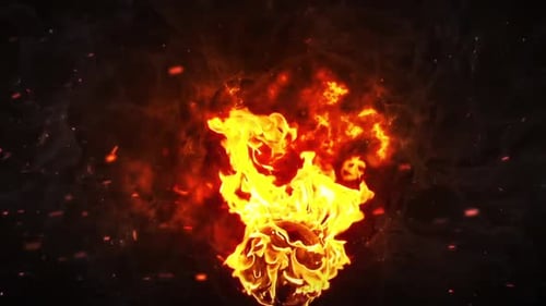 Sparking Fire Ball Background