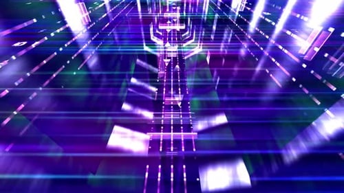 Colorful Corridor Motion Loop Background