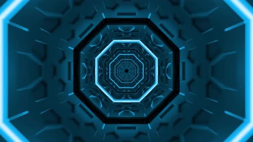 Blue Endless Tunnel Loop