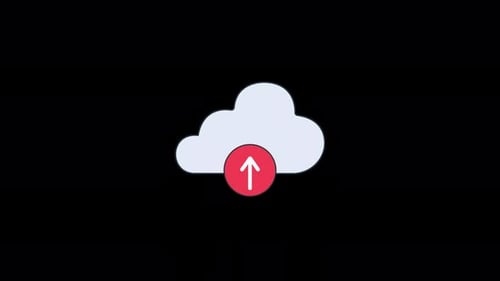 Cloud Data Uploading Concept Video - Transparent
