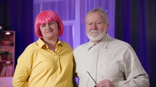 Senior Couple Smiling Together Indoors