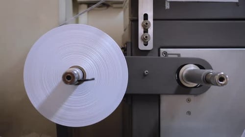 Circular Motion of Industrial Wrapping and Rolling Paper
