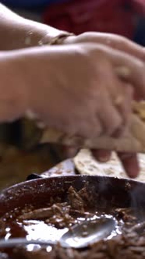 Making Authentic Mexican Birria Tacos Close Up