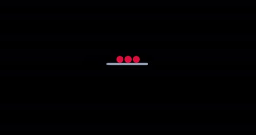Minimalist Bouncing Red Dots Line Drawing Reveal Animation