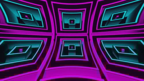 Cyan And Pink Hypnotic Abstract Movement Background Vj Loop In HD