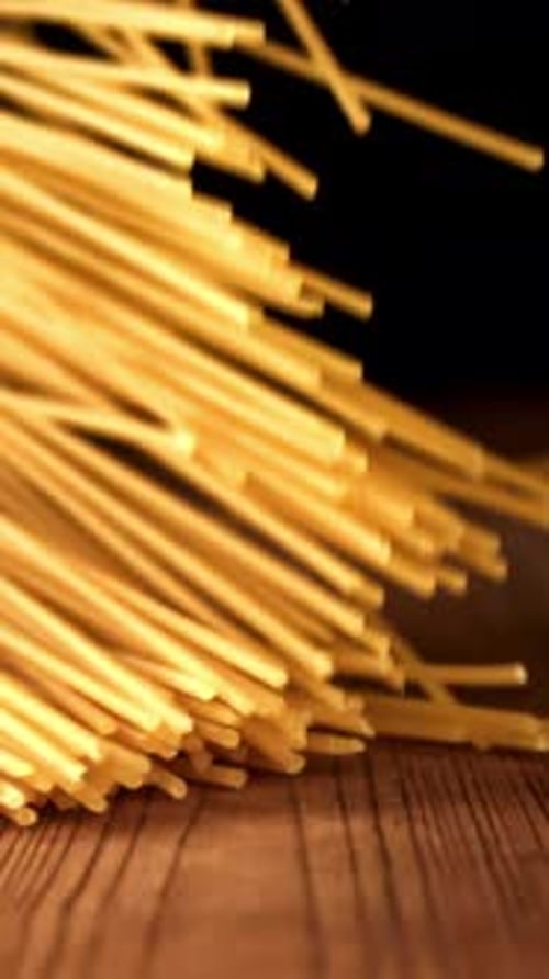 Super Slow Motion Spaghetti Pasta Filmed on a Highspeed Camera at 1000 Fps