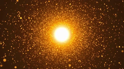 Golden Particle Burst Background Loop for Celebrations