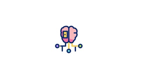 Animated Brain and Network Connections Icon