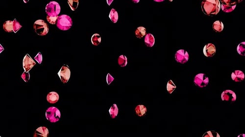 Rotations de diamants roses de luxe