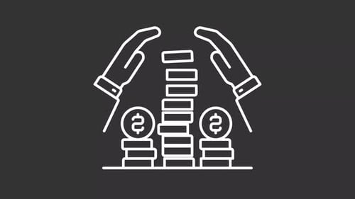 Animation en ligne blanche sur les économies