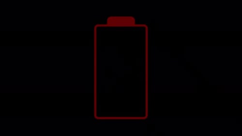 Flat Design Battery Charging Icon Animation