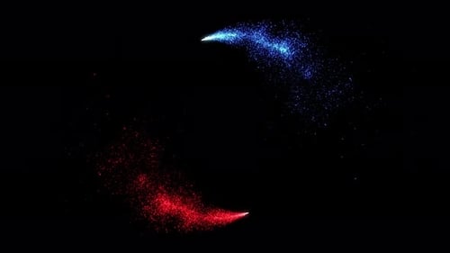 Glowing magic particle circle trail animation.