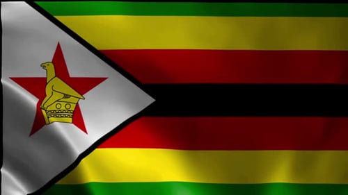 Waving Zimbabwe Flag Animation