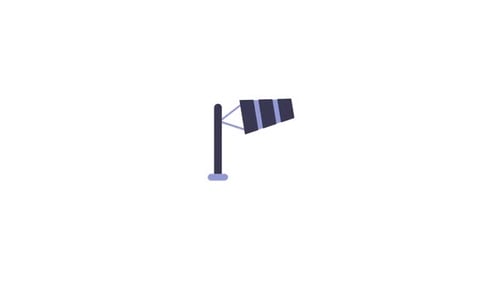 Wind Direction symbol icon animation video