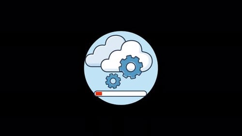 Cloud Update Concept Animation Video - Transparent