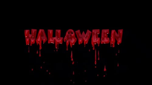 Halloween Dripping Blood Red Title Animation