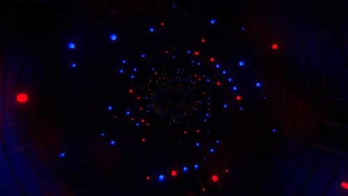 Pink And Blue Elegant Abstract Corridor With Flashing Light Bulbs Background Vj Loop I 4K