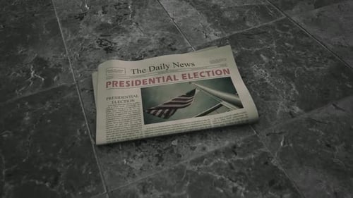 Newspaper Presidential Election Headline Cinematic Zoom