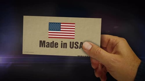 Made in USA box pack in hand