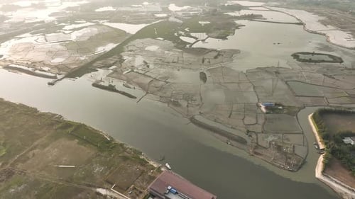 Aerial view of Dhaka Boat Club Limited in Dhaka city, Bangladesh.