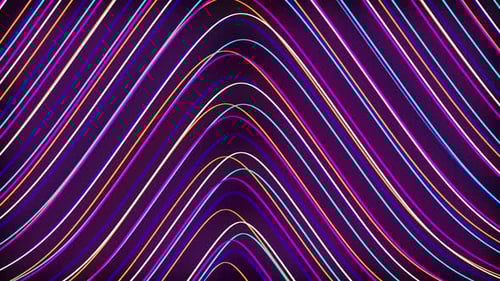 Animated glowing neon arrow abstract background