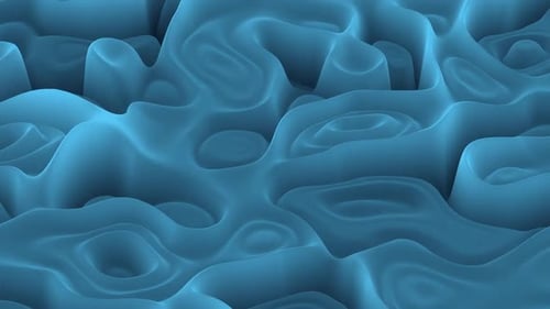 Dynamic Abstract Blue Fluid Waves Background Loop