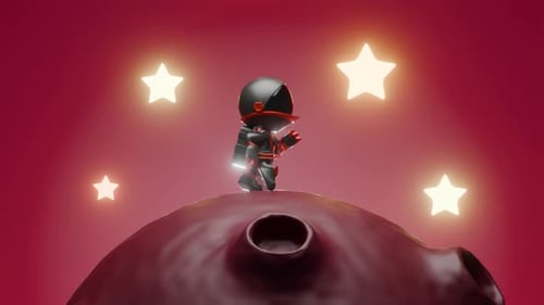 Cartoon Astronaut Loop Animation Satisfying Video