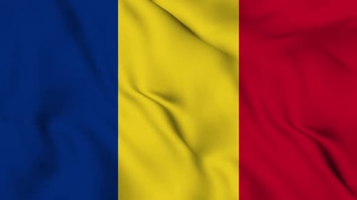 Waving Romanian Flag Seamless Loop Vertical Video