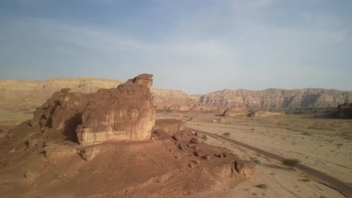 Aerial video over Timna National Park, southern Israel