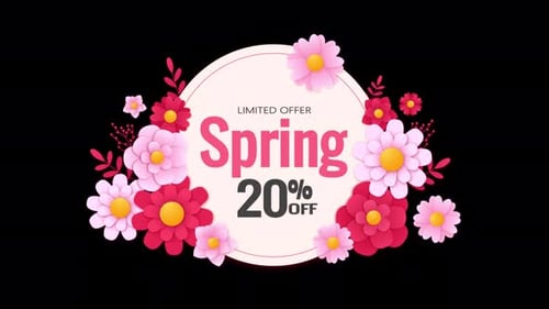 Spring Sale 20% Has Started 4K Alpha Channel