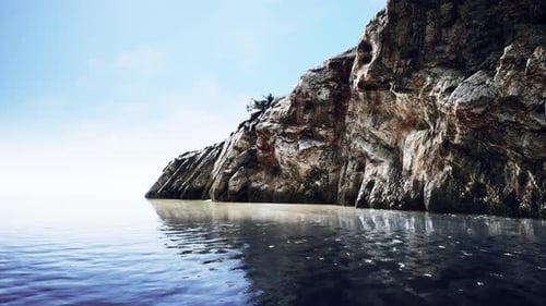 Galapagos Volcanic Rock Formation in Ocean