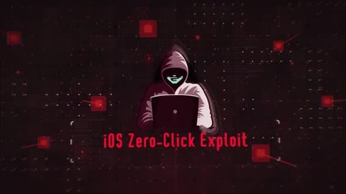 Hooded Hacker Digital Exploit Opener with Glitch Effect