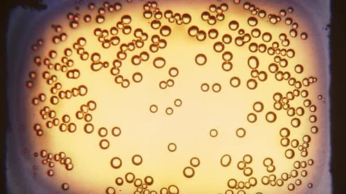 Macro Liquid Bubbles Creating Abstract Space Visual