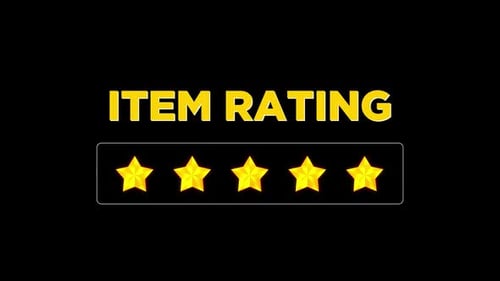 Item 5 Star Rating Product Review Animation