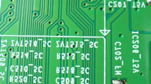 Vidéo macro d'une carte de circuit imprimé. Séquences 4K.