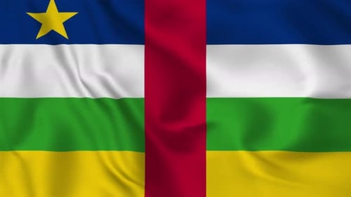 Central African Republic National Flag Waving Animation