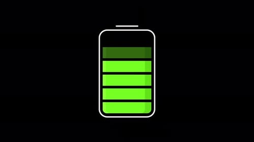 Animation of battery discharging.