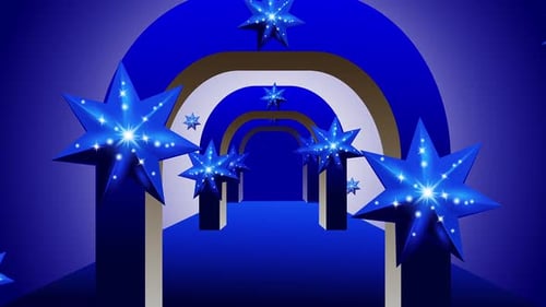 Minimal Blue Star Tunnel Loop