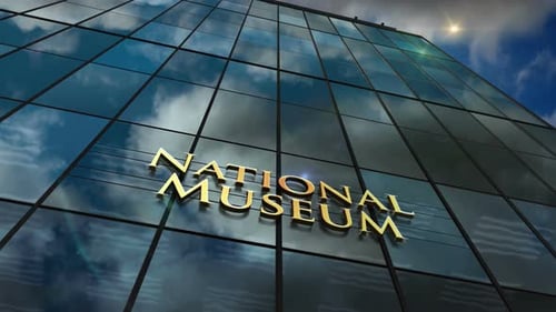 National museum glass building concept loopable