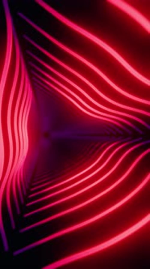 Bunte Animationsschleife mit leuchtenden Lichthintergrund 3D