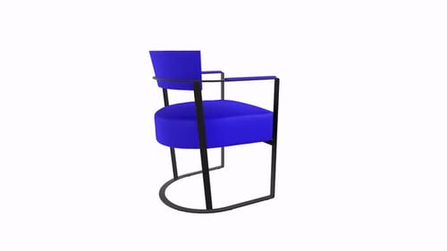 Chair 3d object rotating loop