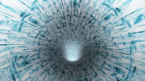 Blauer abstrakter Hintergrund Diamanttunnel-Hintergrund 4k Auflösung 60 Fps