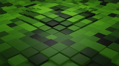 Green Cubes Wave Loop Background