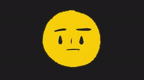 Hand Drawn Transparent Doodle Style Funny Face