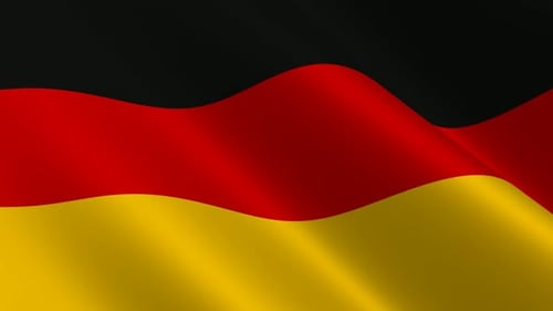 Wehende Flagge von Deutschland, eleganter Hintergrund
