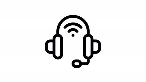 Animation des Headset-Linien-Symbols